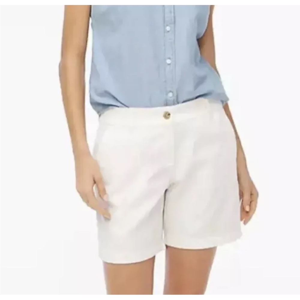 J. Crew White 7” Chino Shorts 6 NWT